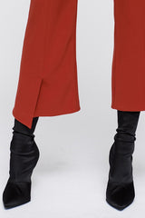 Sky's In View High Waist Front Slit Trouser