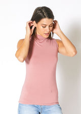 Confidence Sleeveless Turtleneck Fitted Top