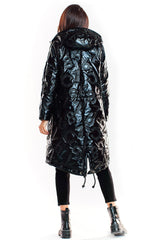 Awama Deep Black Oversized Coat