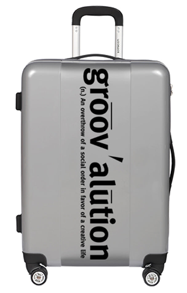 Silver & Black Groovalution Suitcase