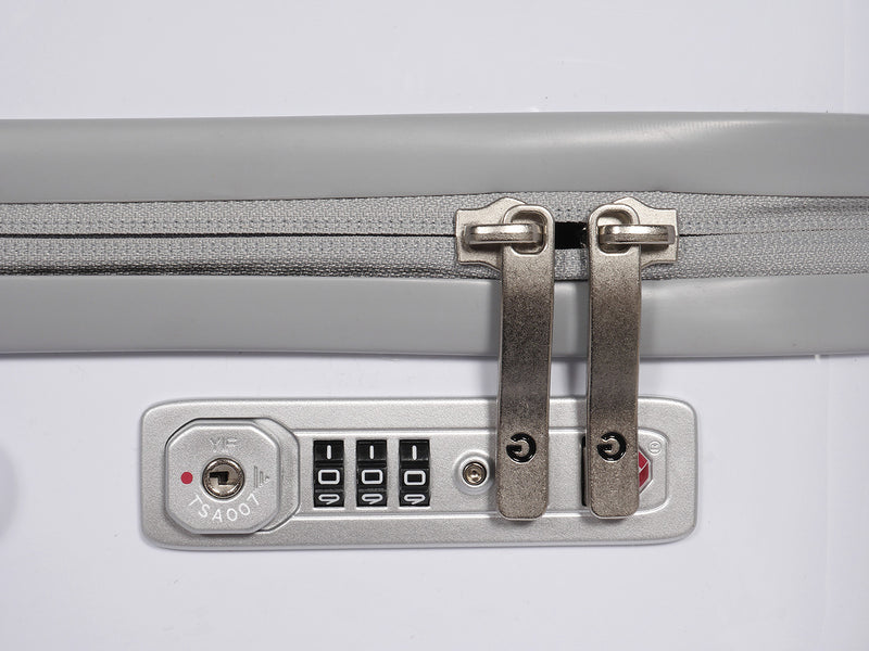 Grey & White Groovalution Suitcase