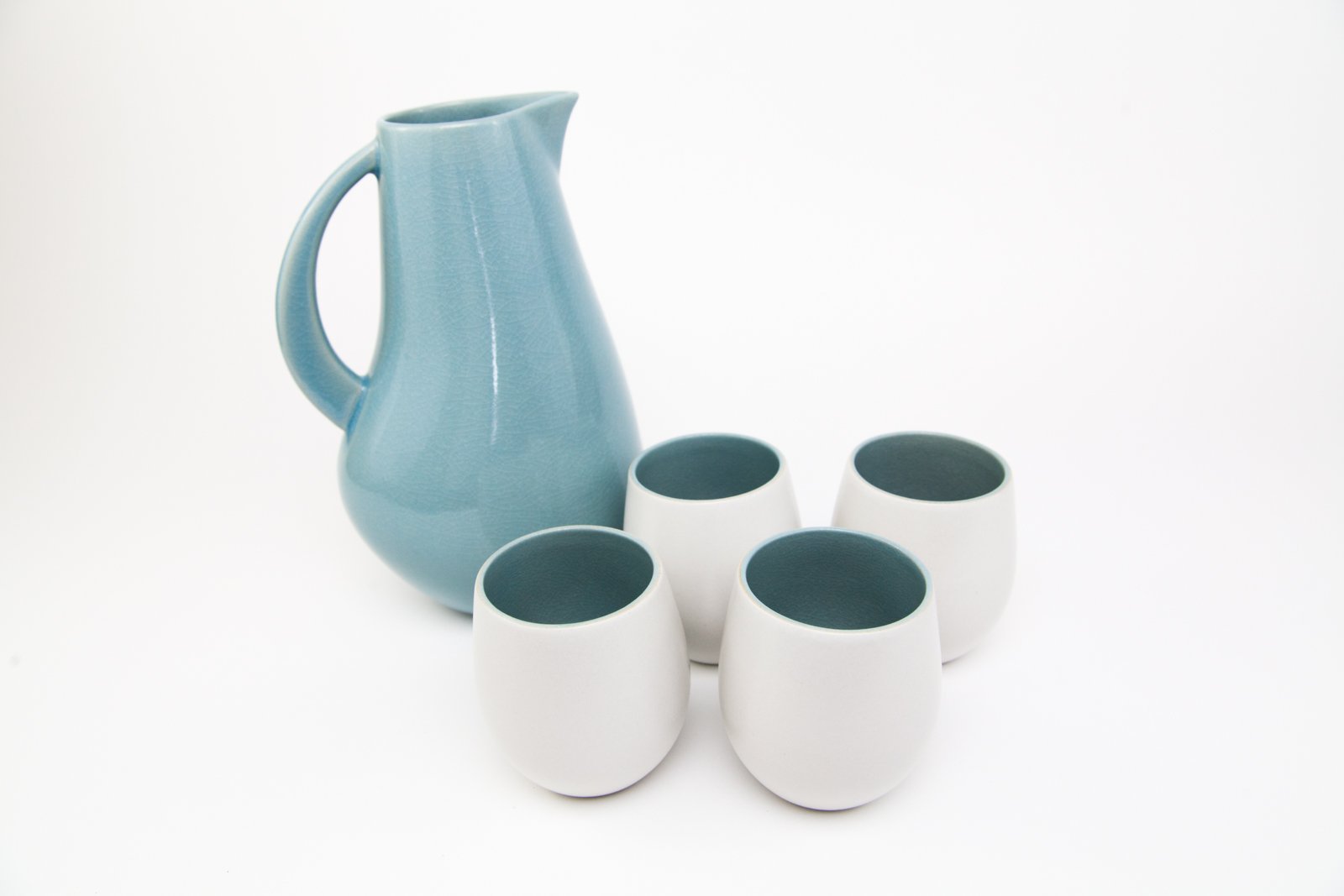 Pitcher and Stemless Drink Set