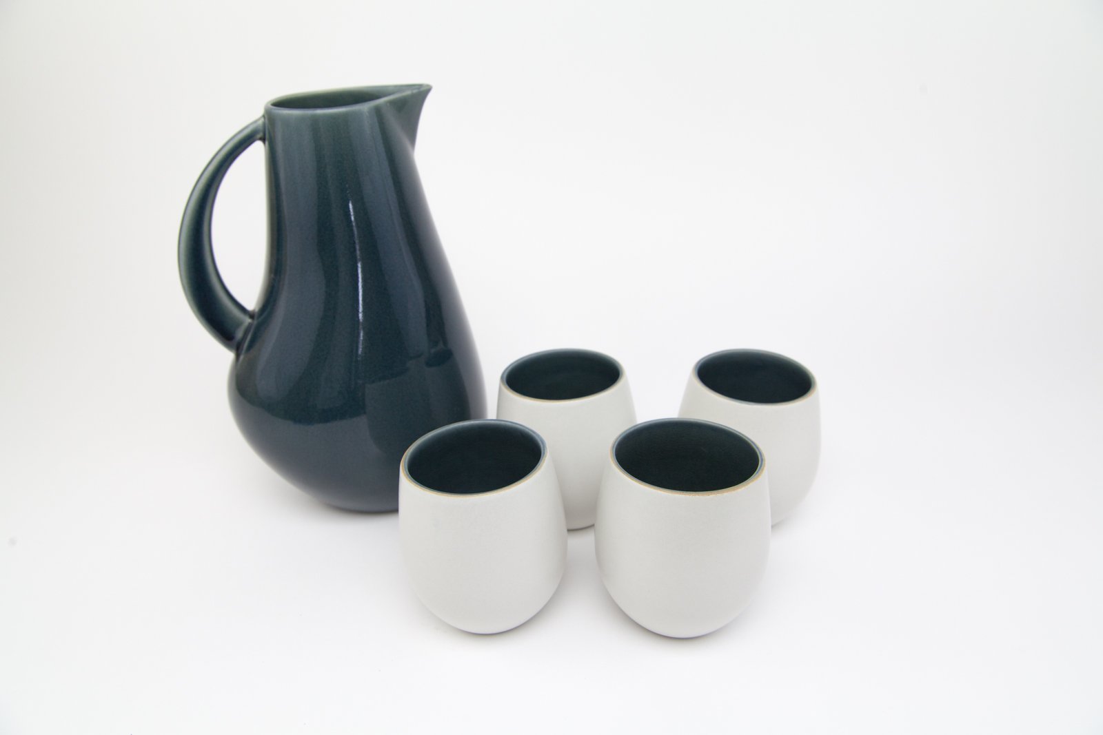Pitcher and Stemless Drink Set