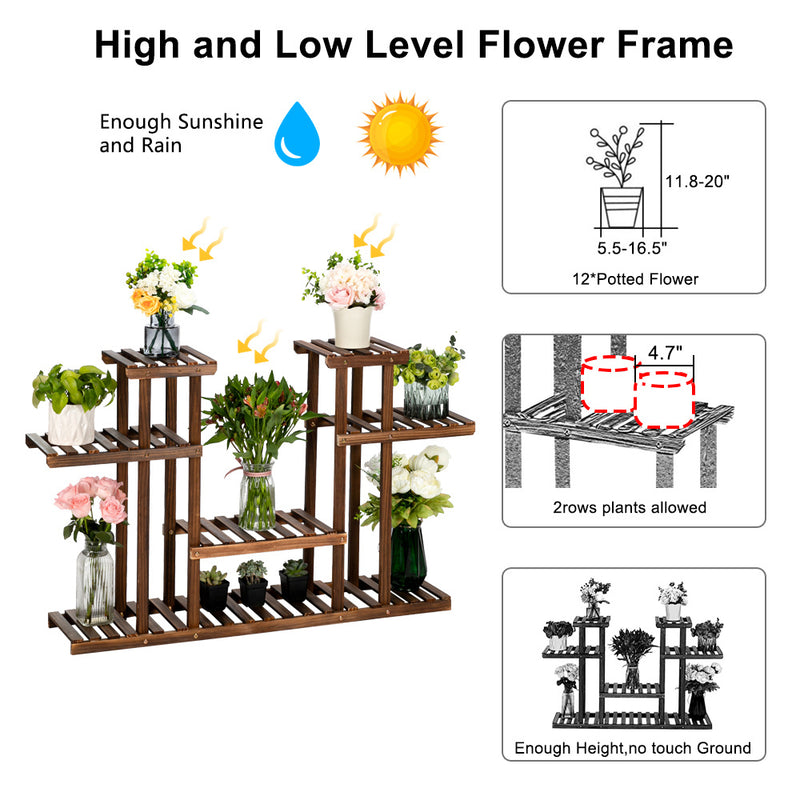4-Story Wooden Plant Stand