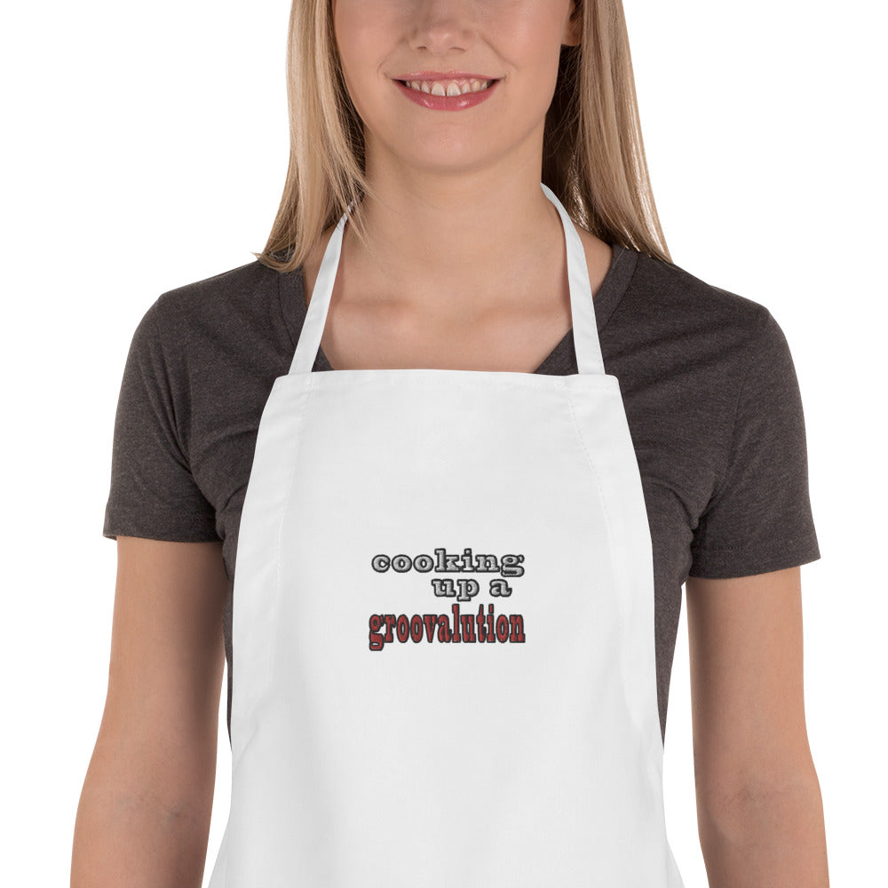 The Groovalution Embroidered Apron