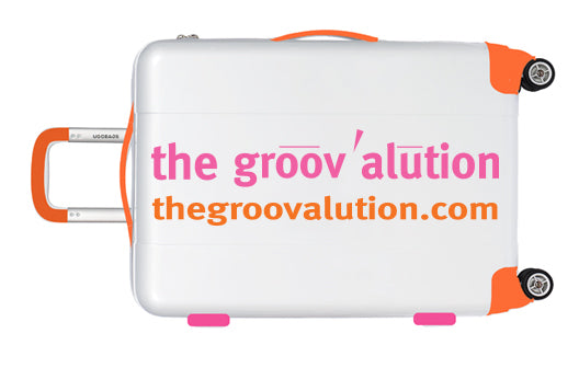 White & Duotone Groovalution Suitcase